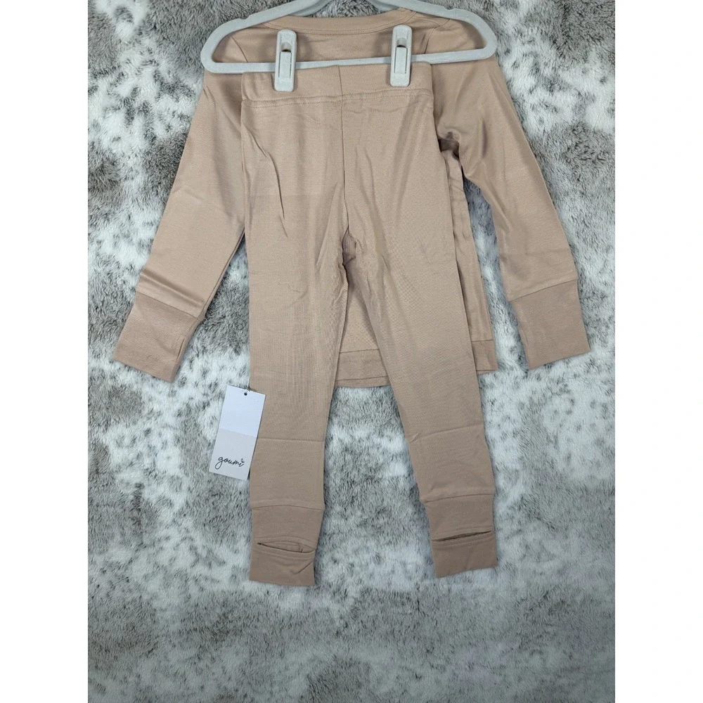 NWT GoumiKids‎ 4T 2 Piece Long Sleeve Pink Outfit Organic Cotton